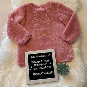 Pink Faux Fur Top || LOVE @ First Sight || Girls M